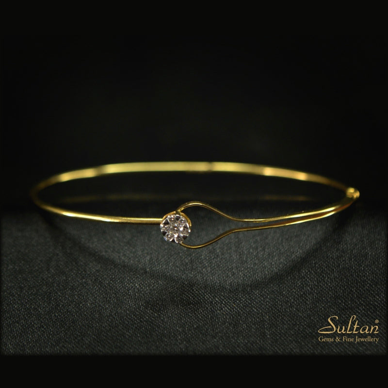 18K Yellow Gold Diamond Bracelet | Daily Wear Fine Jewellery