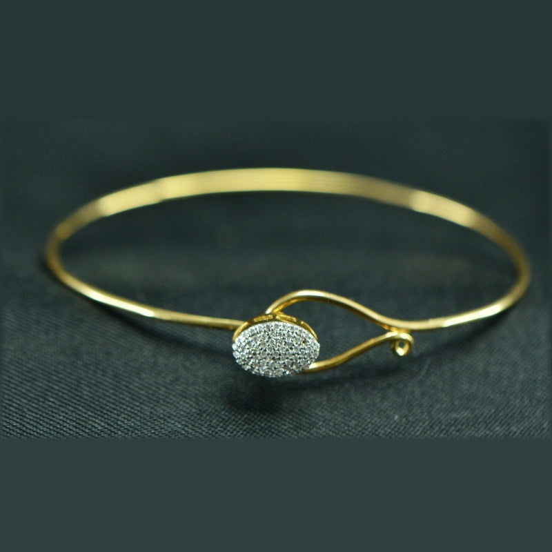 18K Yellow Gold Diamond Motif Bracelet | Daily Wear Fine Jewellery