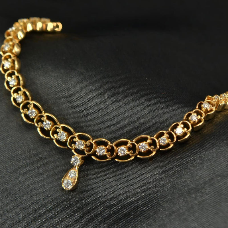 22K Yellow Gold Diamond Necklace | Festive Wear Fine Jewellery