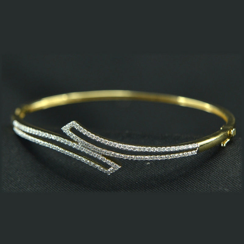 18K Yellow Gold Diamond Bracelet | Festive Wear Fine Jewellery