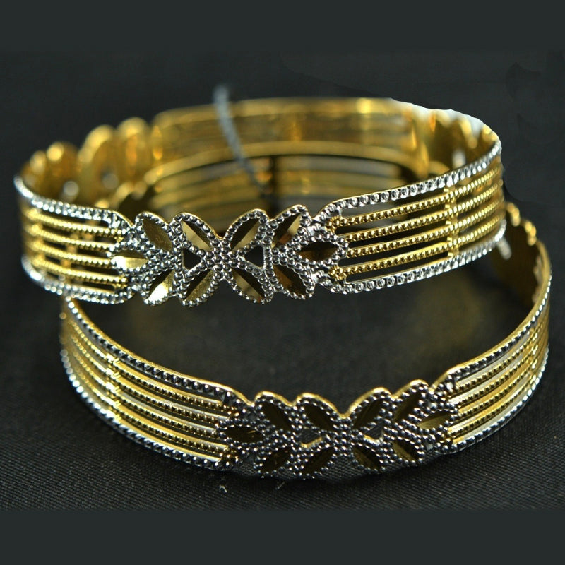 22K Yellow Plain Gold Bangle Pair | Festive Wear Fine Jewellery
