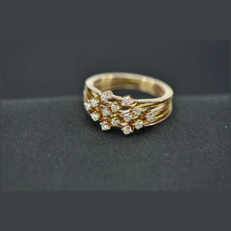18K Yellow Gold Diamond Ring | Festive Wear Fine Jewellery