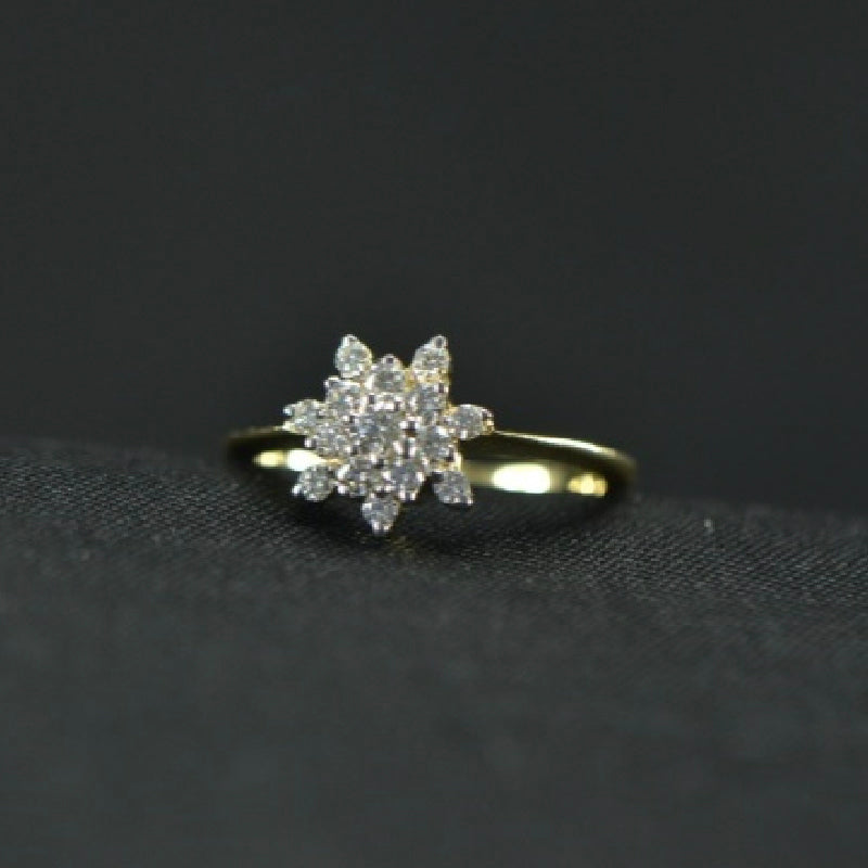 18K Yellow Gold Diamond Ring | Festive Wear Fine Jewellery