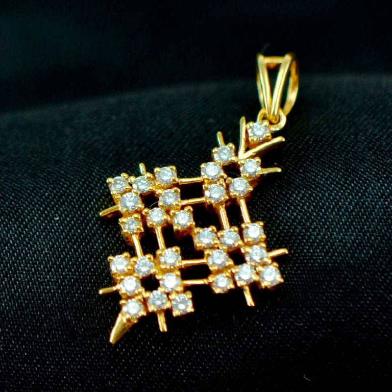 22K Yellow Gold Diamond Pendant | Festive Wear Fine Jewellery