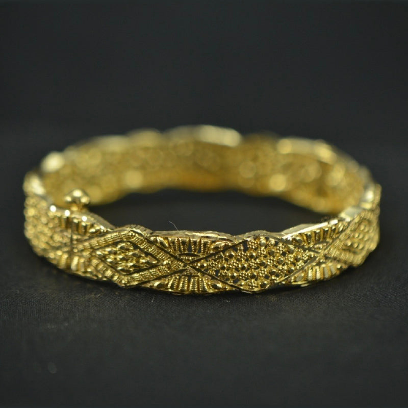 18K Yellow Gold Plain Single Bangle | Daily Wear Fine Jewellery