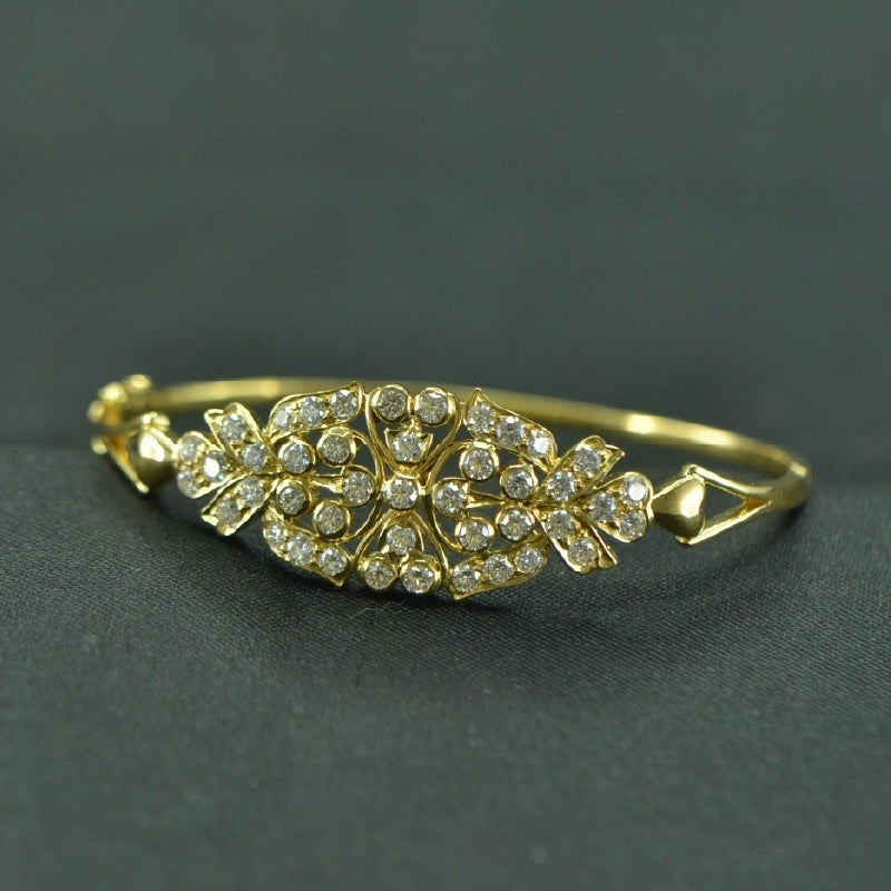 22K Yellow Gold Diamond Mohappu Bracelet | Festive Wear Fine Jewellery