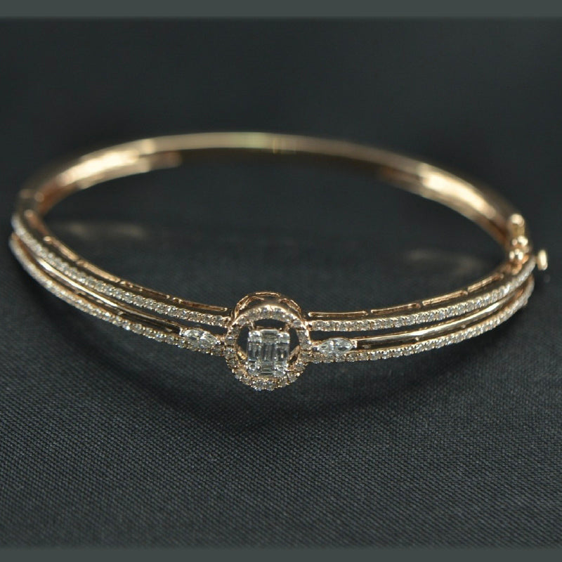 18K Yellow Gold Diamond Bracelet | Festive Wear Fine Jewellery