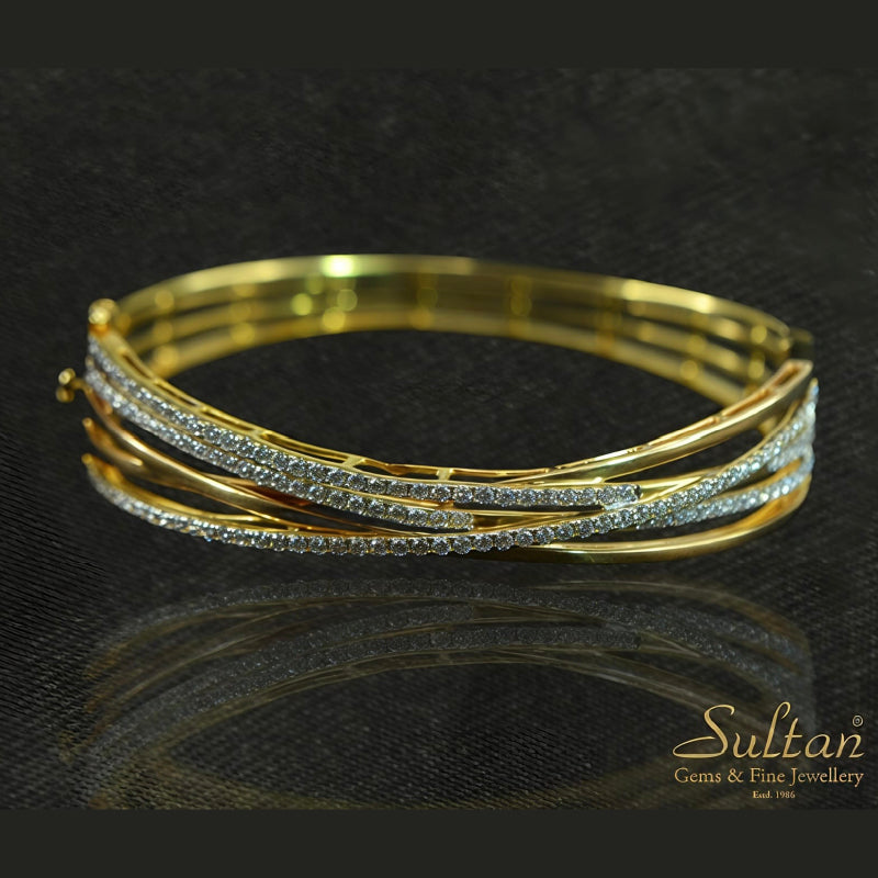 18K Yellow Gold Diamond Multi Bracelet | Festive Wear Fine Jewellery
