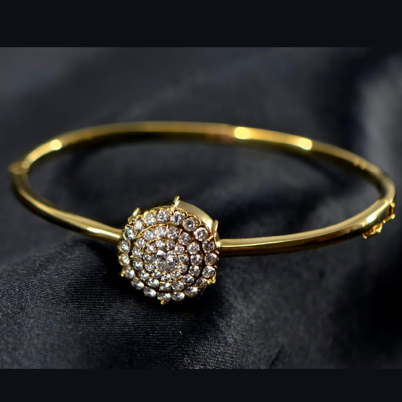 22K Yellow Gold Single Motif Diamond Bracelet | Festive Wear Fine Jewellery
