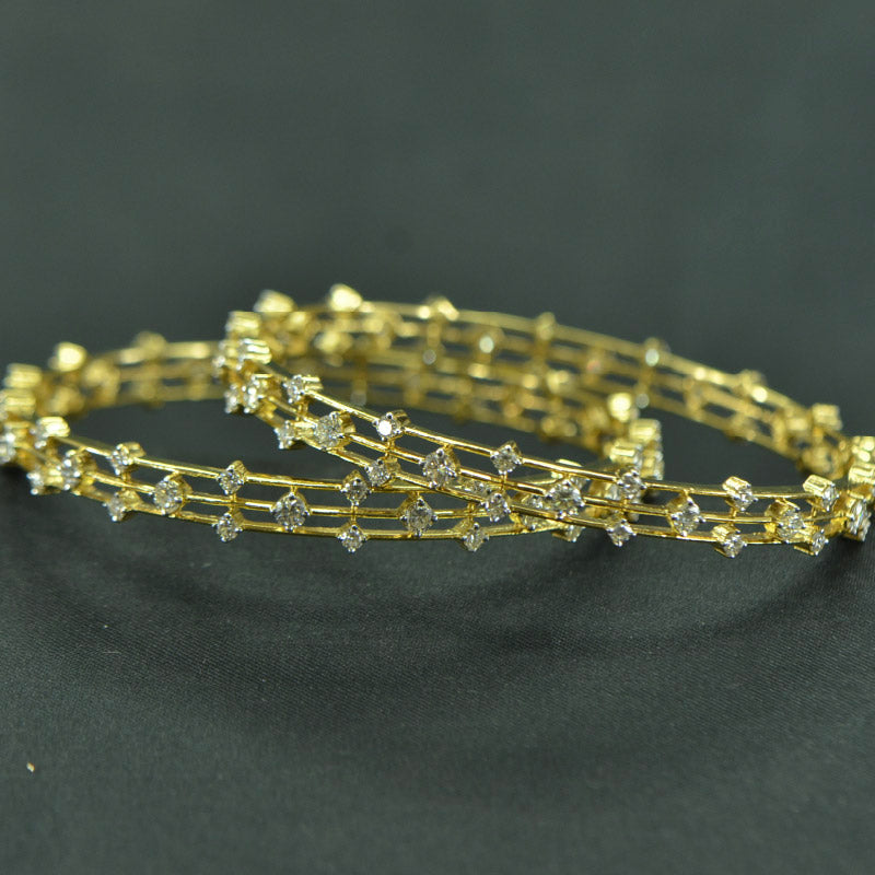 18K Bangle Yellow Gold Diamond  | Festive Wear Fine Jewellery