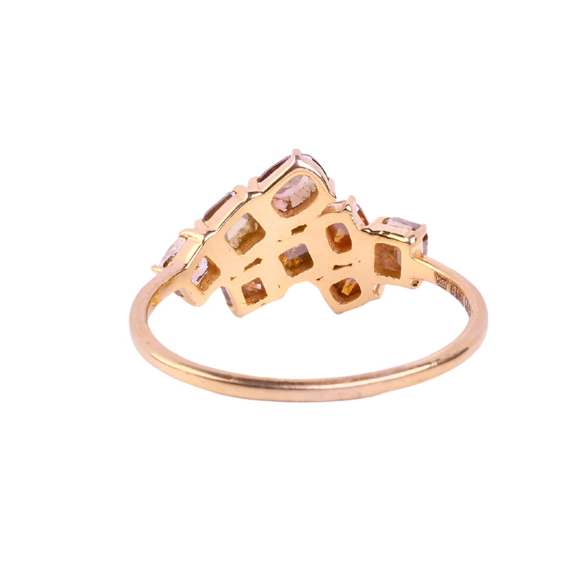 14K Brown Diamond Ring | Festive Wear Fine Jewellery