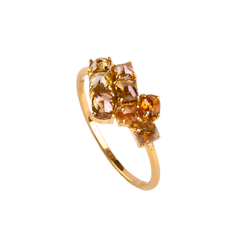 14K Brown Diamond Ring | Festive Wear Fine Jewellery