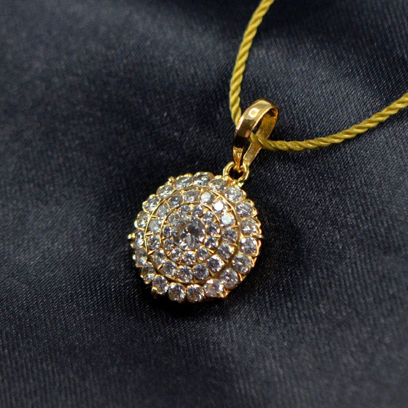 22K Yellow Gold Diamond Pendant | Daily Wear Fine Jewellery
