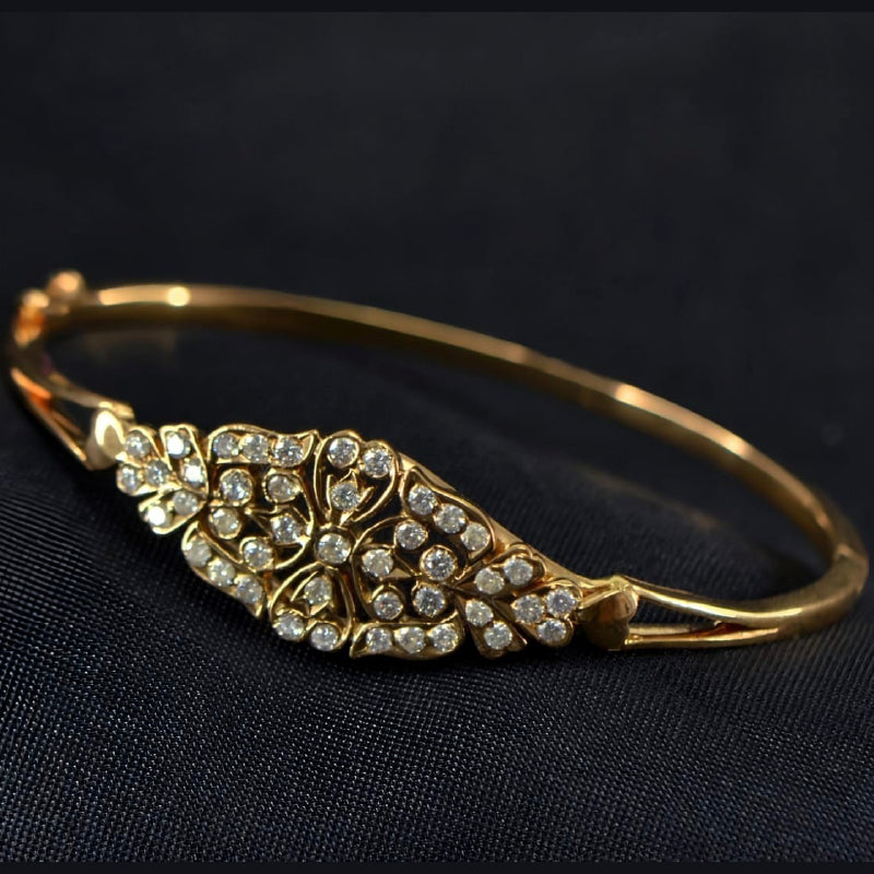 22K Yellow Gold Diamond Mohappu Bracelet | Festive Wear Fine Jewellery