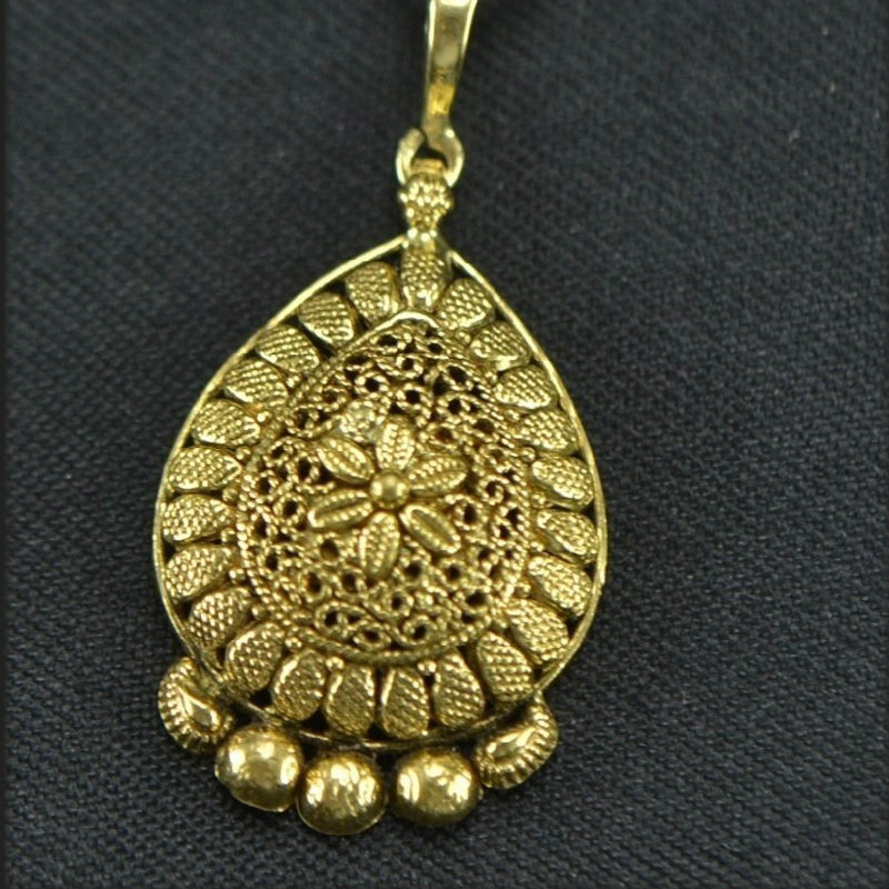 22K Yellow Plain Gold Pendant | Party Wear Fine Jewellery