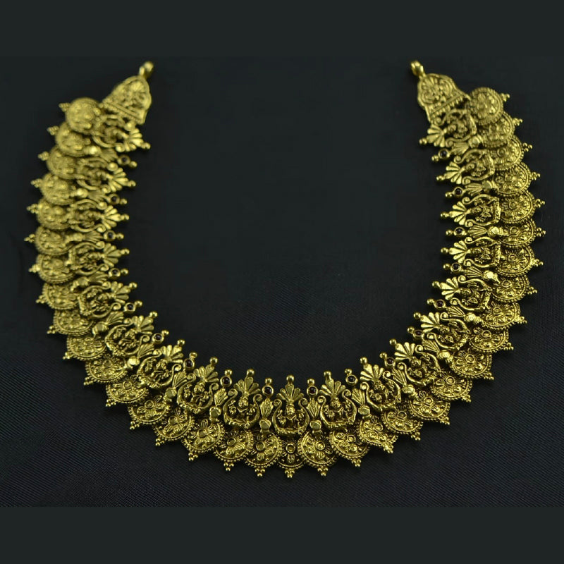 22K Yellow Gold Ruby Kasumalai Necklace | Festive Wear Fine Jewellery