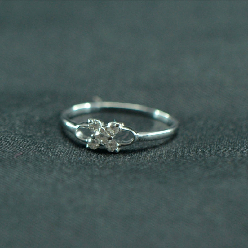 18K Ring White Gold Diamond Ring | Daily Wear Fine Jewellery