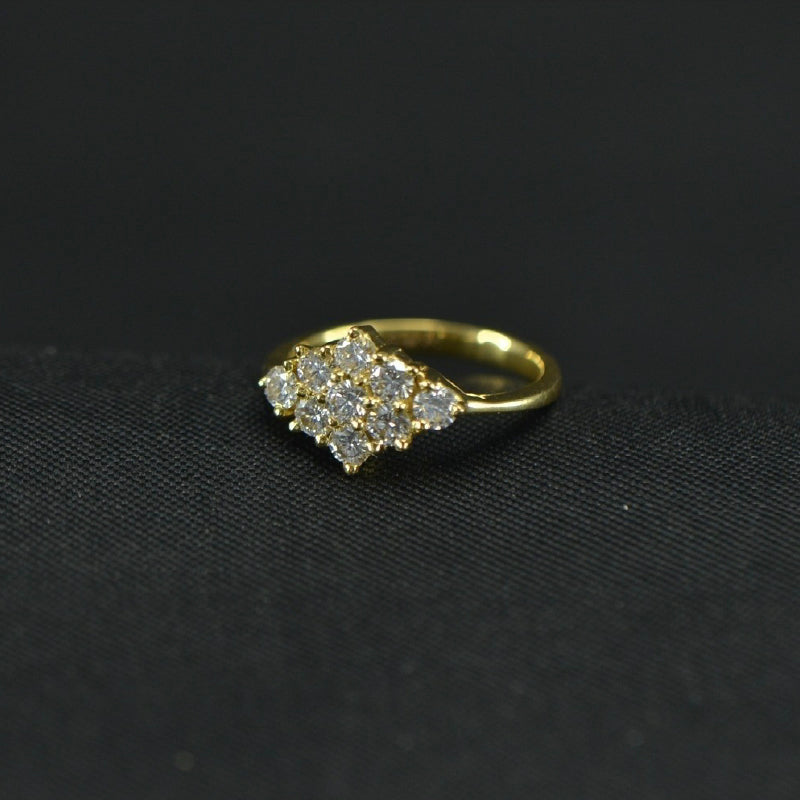 18K Ring Yellow Gold Diamond Ring | Daily Wear Fine Jewellery